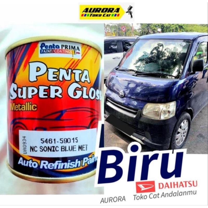 Cat Penta Super Gloss NC Sonic Blue 200ml Biru Sonik Biru Tua Gelap Navy Navi Duco Duko