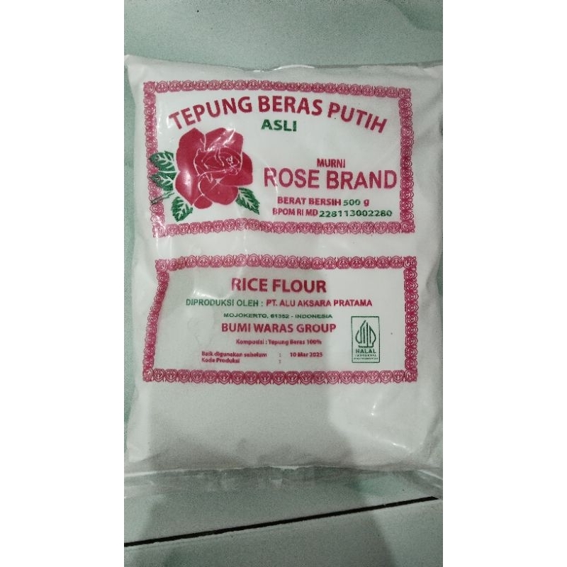 

Tepung beras rose brand 500 gram murah