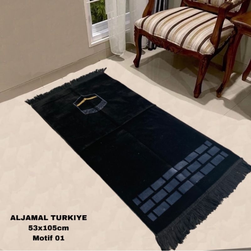 SAJADAH AL JAMAL TURKIYE Beludru Halus Tebal Premium | 53x105 cm Souvenir Umroh| Perlengkapan Sholat