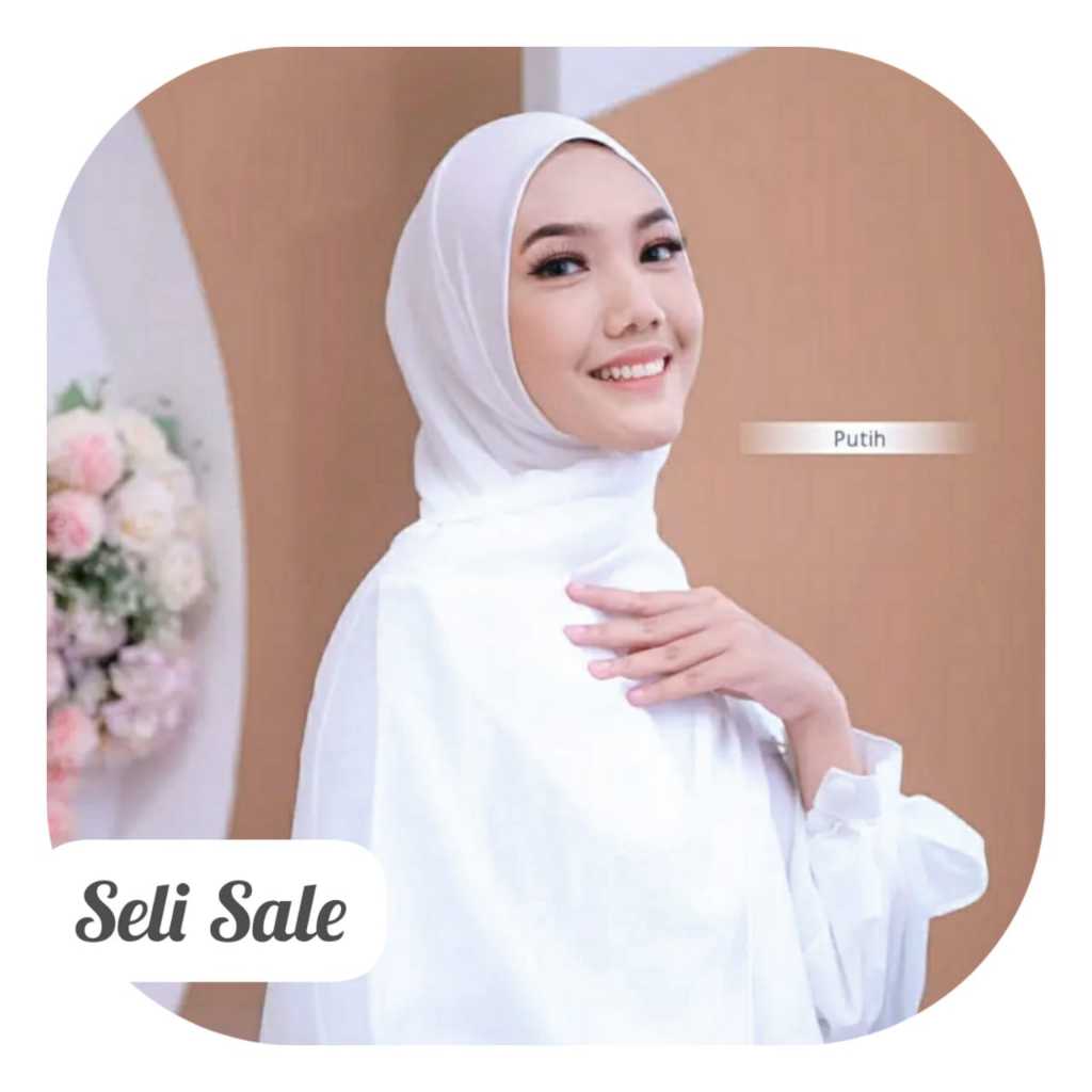 Promo HITAM PUTIH hijab Pashmina Polos Ceruty Baby doll Premium / Jilbab Pashmina JUMBO panjang