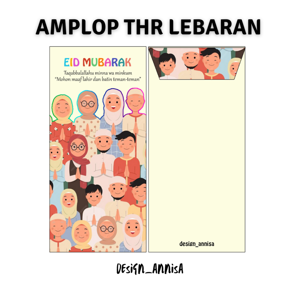 

Amplop lebaran (thr) 2025 motif keluarga 10pcs/pak