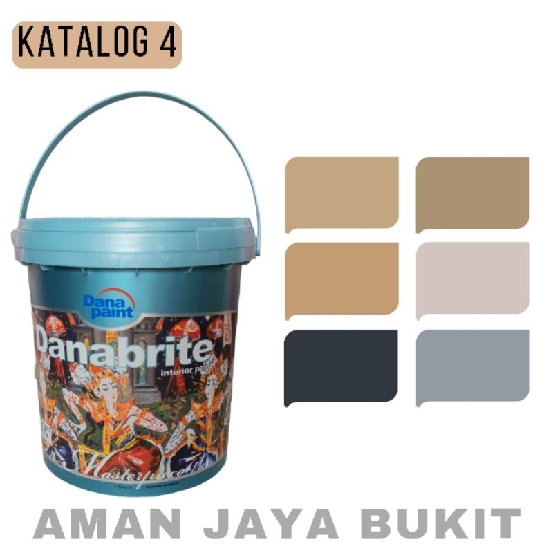 Cat Tembok Danabrite Cat Dinding Interior Galon 5kg Coklat Abu-abu (KATALOG 4)