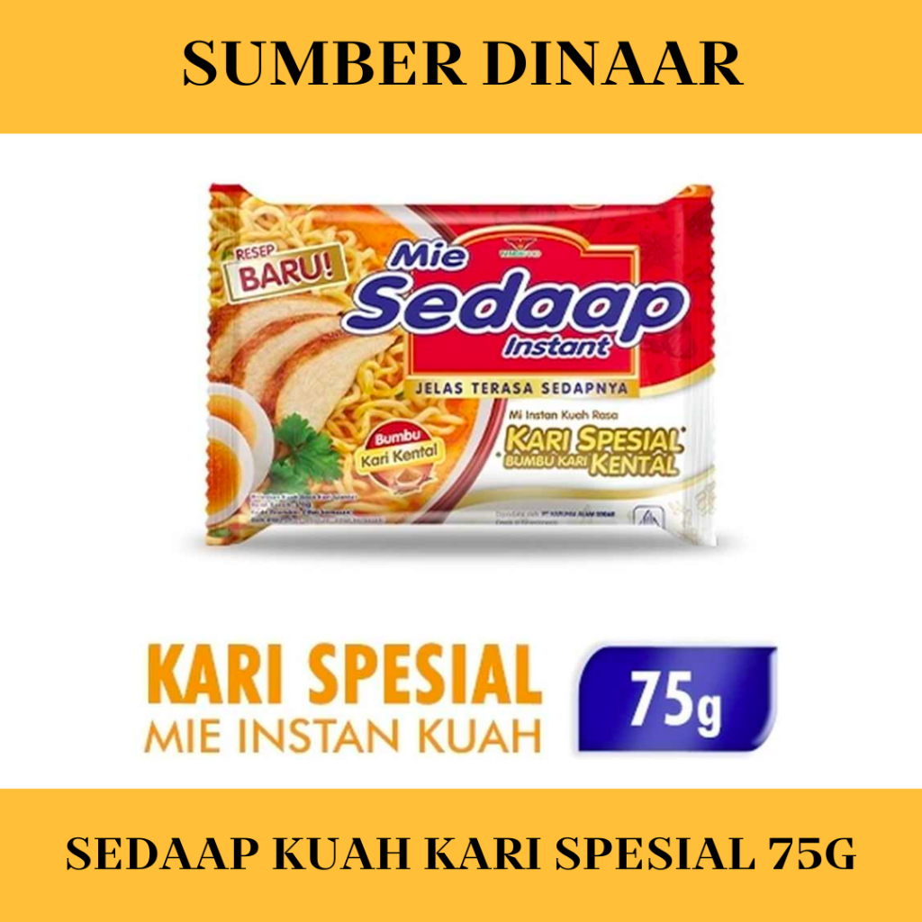 

Sedaap Kari Spesial 75G Mie Sedaap Kari Spesial Mie Sedaap Kuah