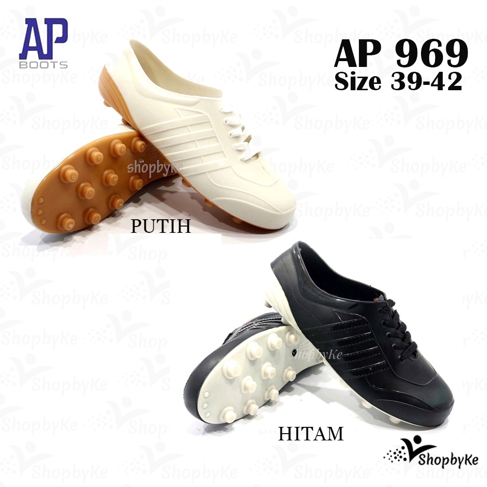 KODE H79I Sepatu Karet merk AP Boots Multi Fungsi AP PUL BOLA 969 HITAM AP PUL BOLA 969 PUTIH  AP Bo