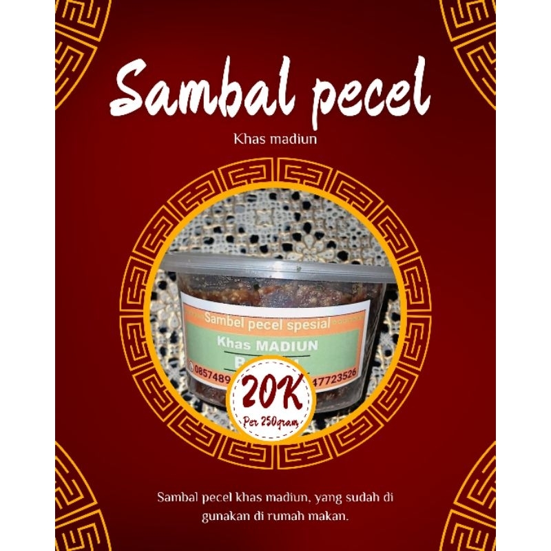 

sambal pecel madiun dari kacang asli tanpa bahan pengawet sudah di gunakan di rumah makan