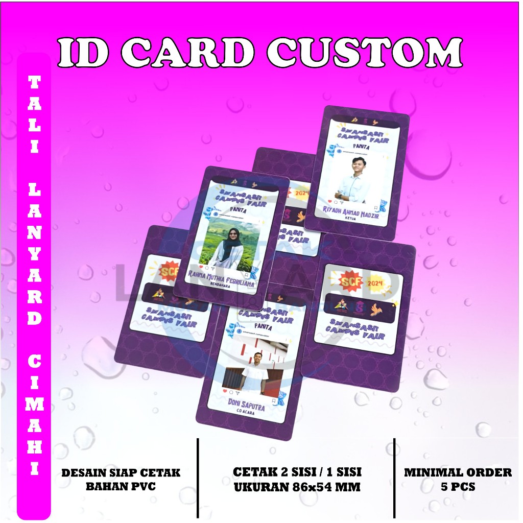 

PROMO! CETAK ID CARD CUSTOM LAMINASI GLOSSY/DOFF BAHAN PVC KETEBALAN 0,09 mm