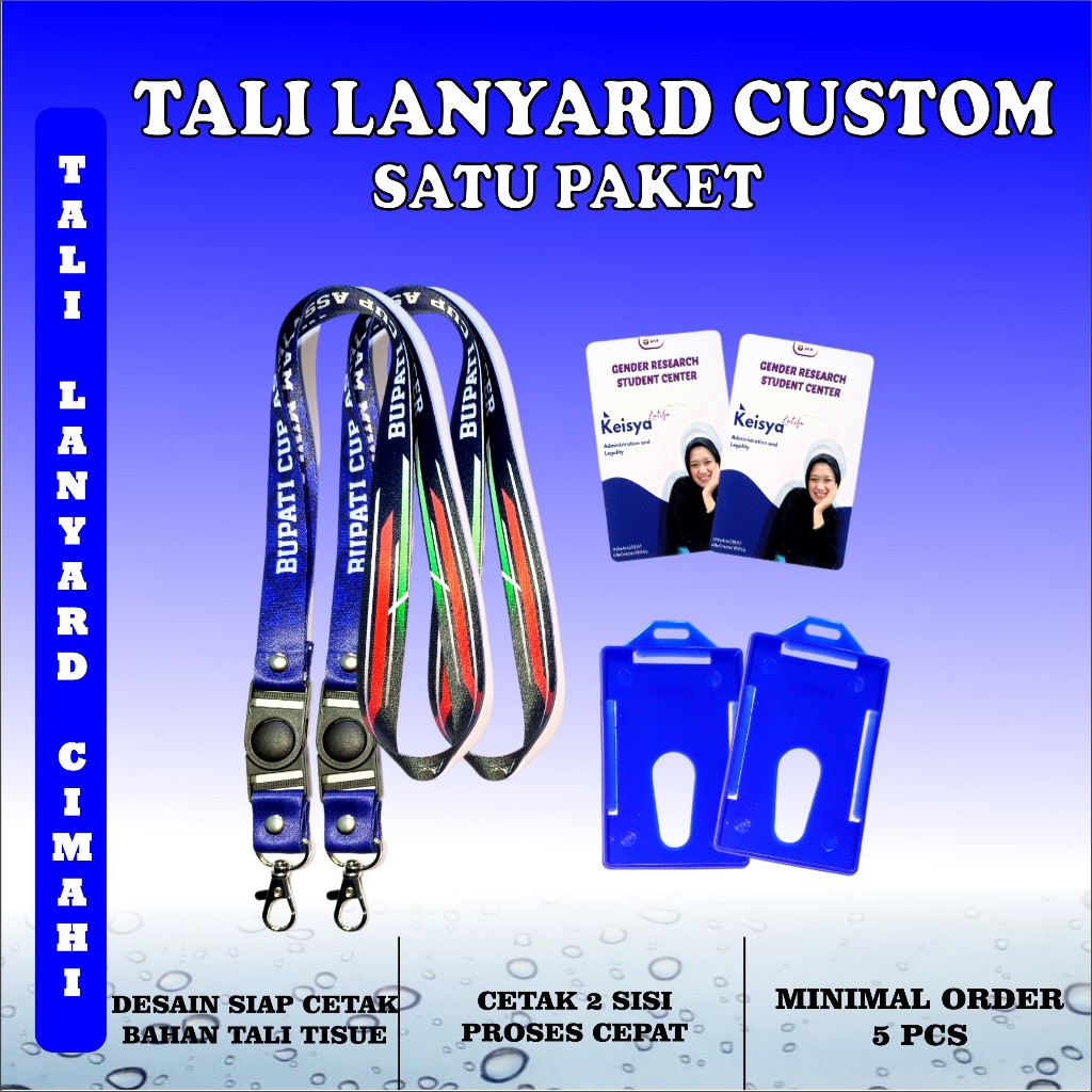 

CUSTOM SEPAKET ID CARD,LANYARD DAN FRAME CASE STANDAR