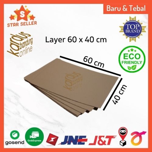 

Kardus Karton Dus Layer Lembaran Polos Murah Uk. 60x40 cm BFlute Tebal 3 mm