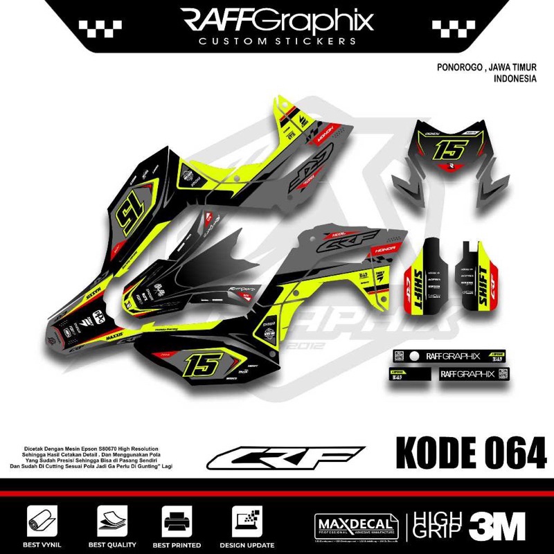 sticker crf enduro- decal sticker crf 150l-decal crf terbaru-decal crf stabilo