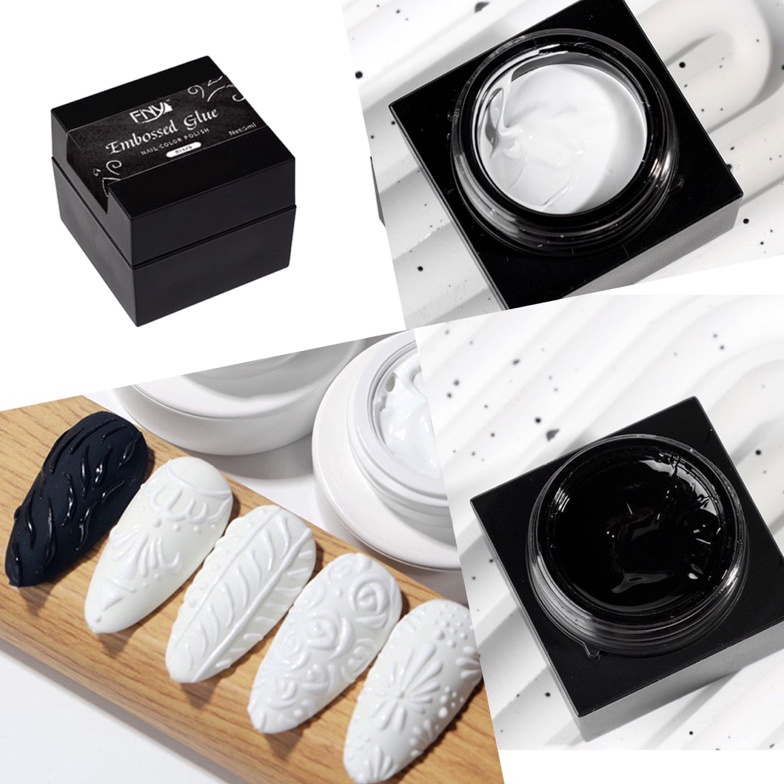 ART X66C FINY EMBOSSED GLUE GEL DESAIN CHROME EMBOSS PAINTING EMBOS 3D TIMBUL  GEL LINER TIMBUL DESA