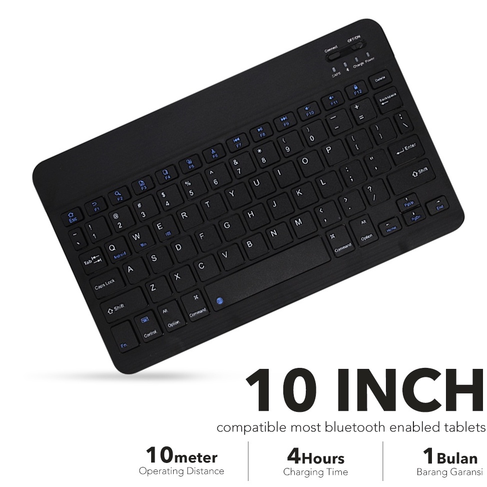 ART K99I Wireless Bluetooth Keyboard Rechargeable Black