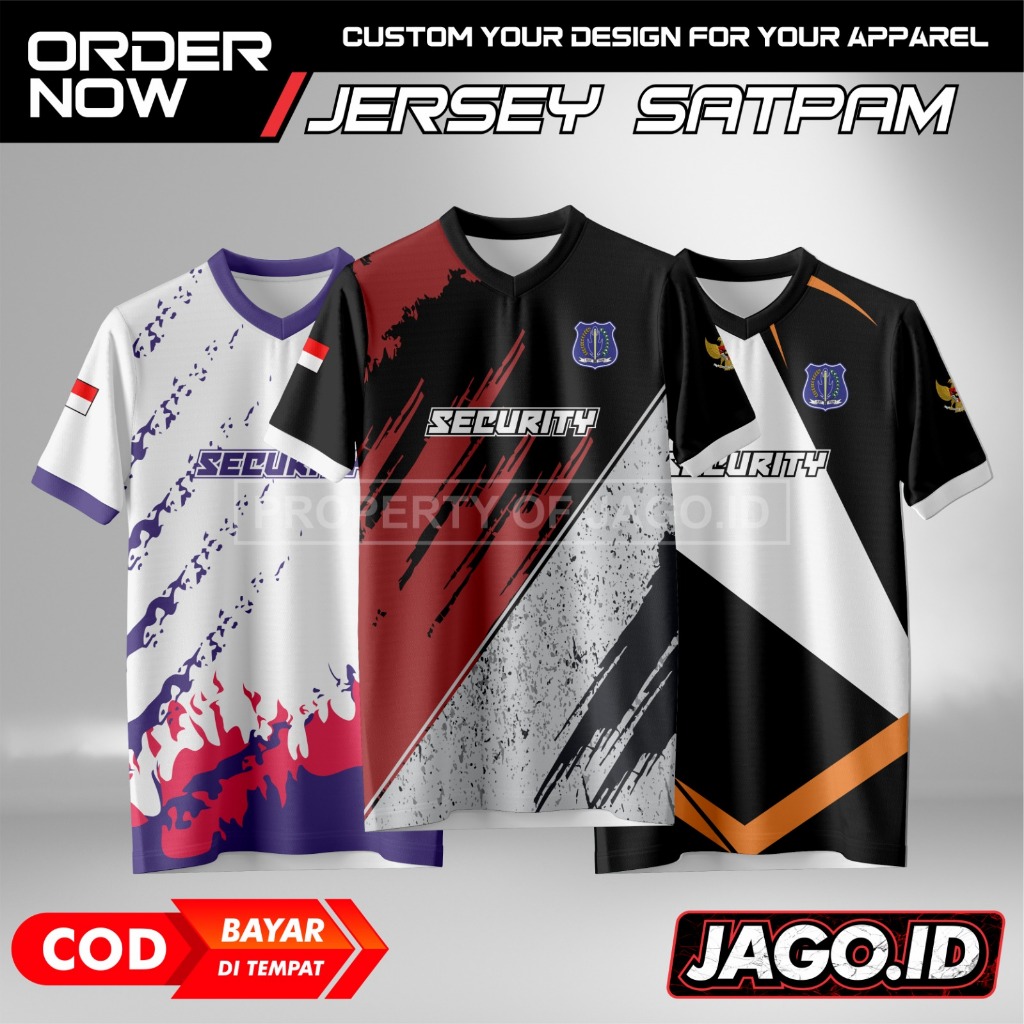 Jersey Kaos Baju Satpam | Security  Gada Pratama | Gada Madya | Gada Utama | Full custom bebas desai