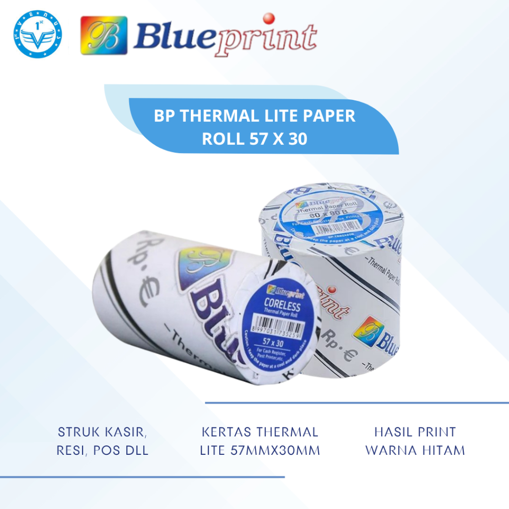 

BP Thermal Lite Paper Roll 57 X 30mm / Blueprint Thermal / BP-PROL06