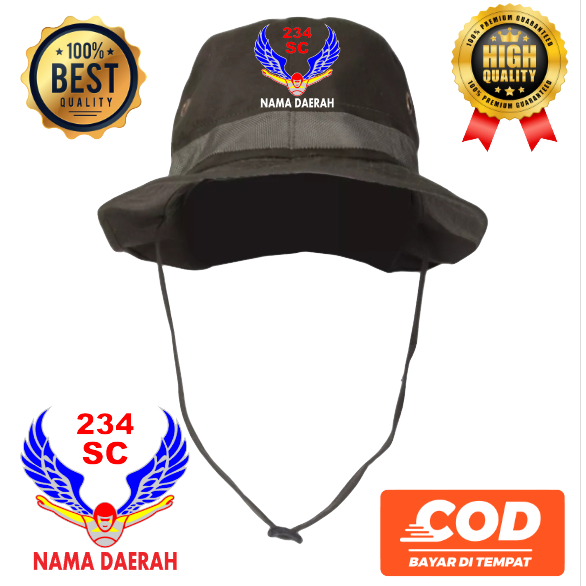 Topi Gunung Topi Rimba 234 SC Custom Nama Daerah Premium bidadari.fashion