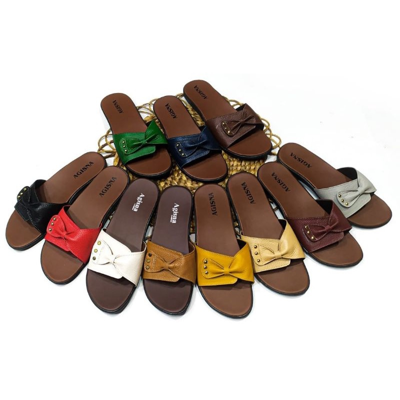 sandal kulit wanita sandal teplek asli kulit sapi