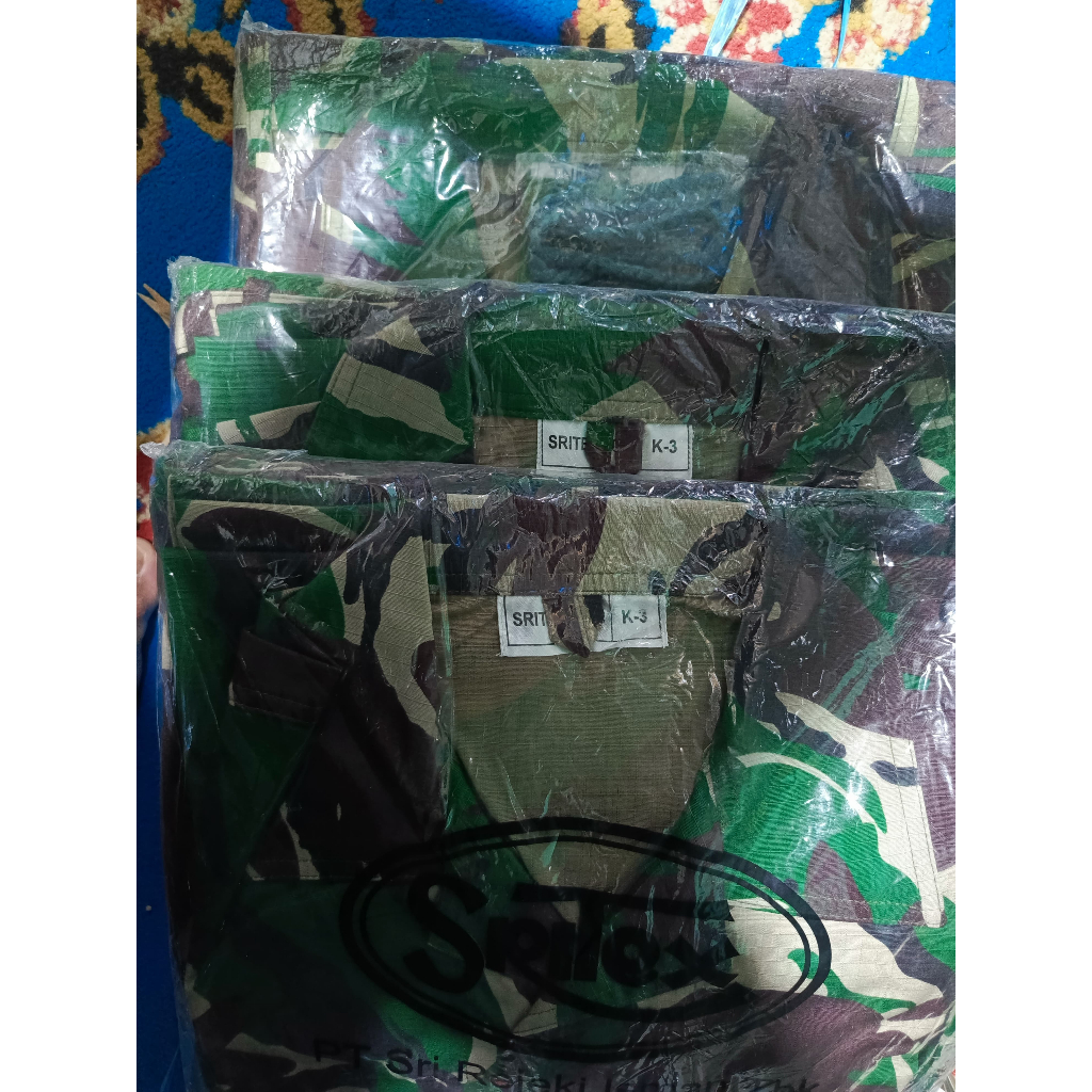 Baju PDL TNI pembagian/asli jatah PT ARNIC, SRITEX, PANCA PRIMA Foto sendiri
