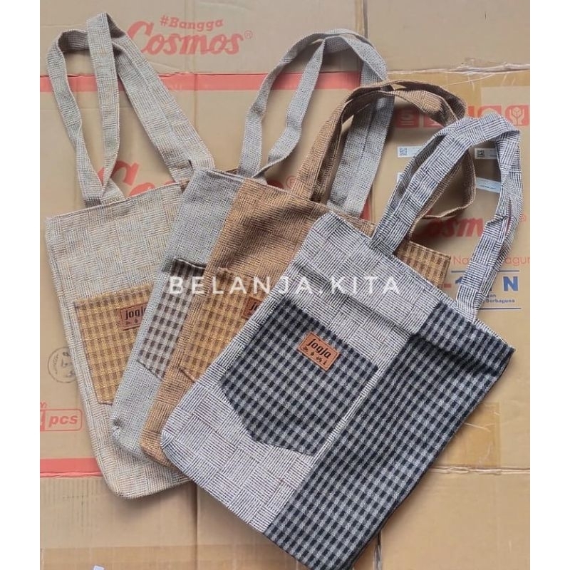 TAS BAHU WANITA/TAS BESAR/ TAS TOTEBAG GONI SINTETIS JOGJA