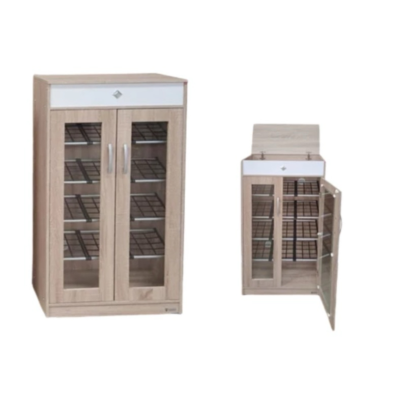 Lemari sepatu rak sepatu pintu kaca