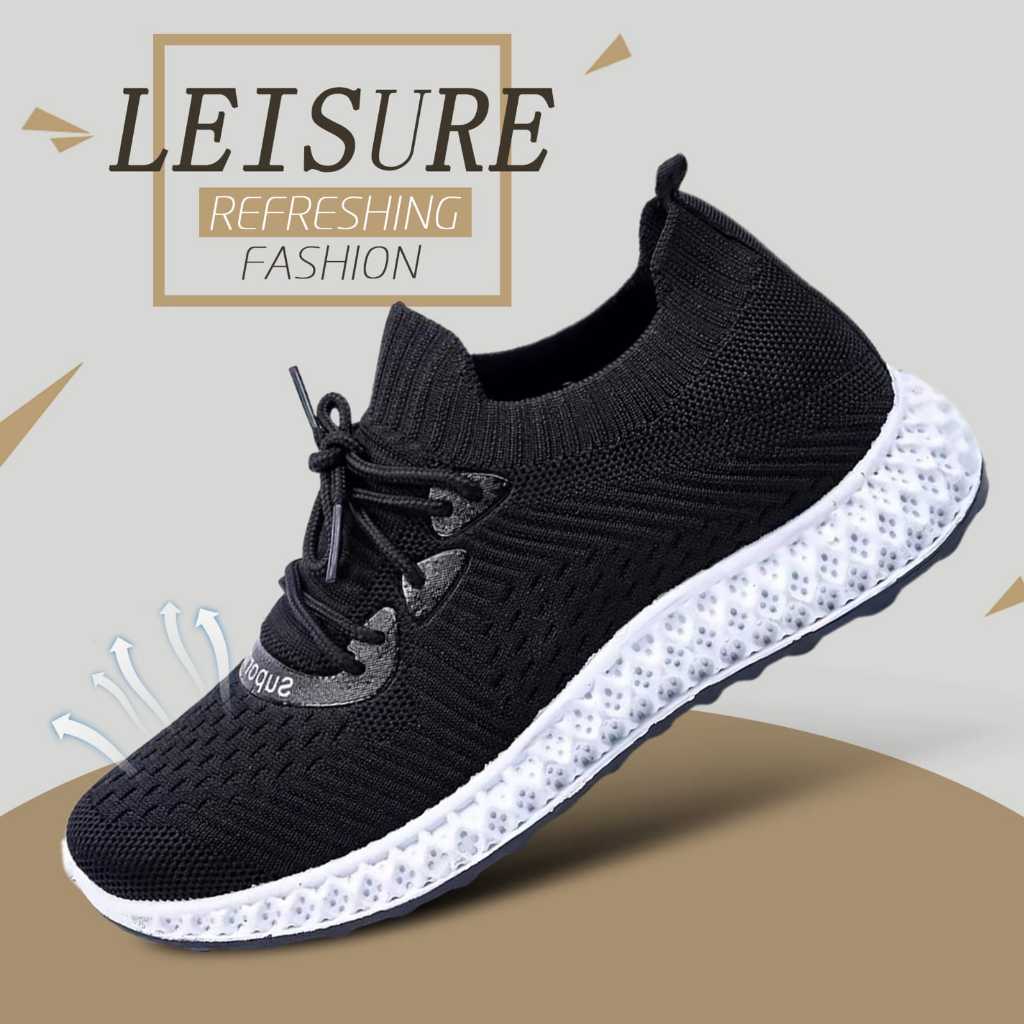 	 Sneakers Wanita Sepatu Canvas Sports Shoes Olahraga Wanita - A1063 ( ALAS PUTIH )	