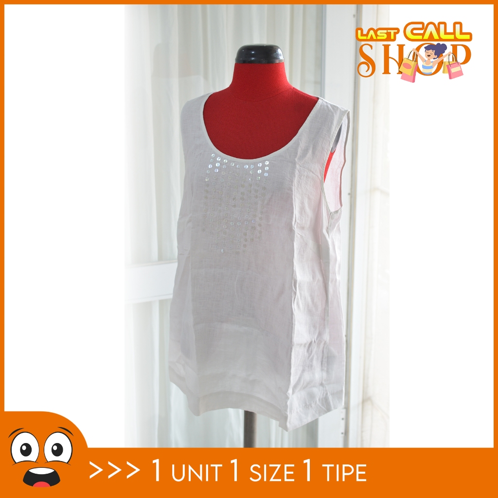 Pakaian Atas mark & spencer wanita warna putih UK 20