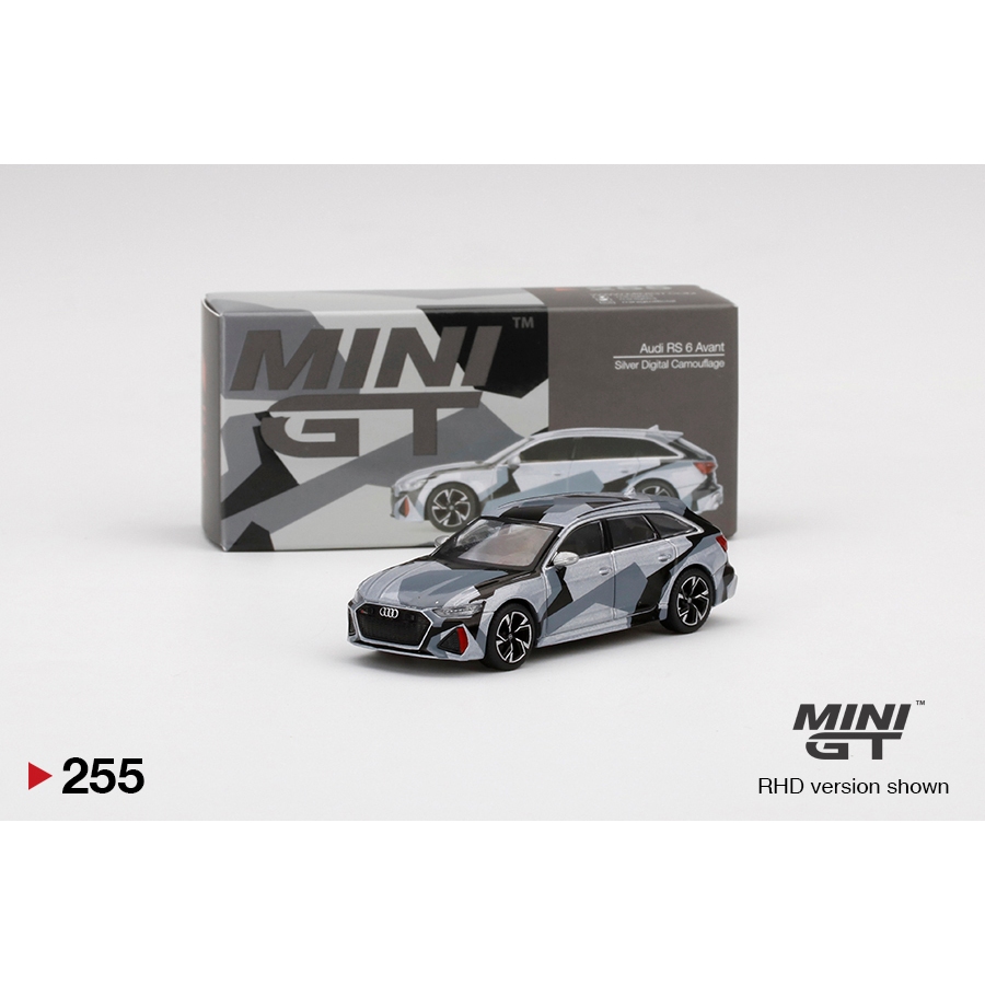 MINI GT MINIGT 255 Audi RS 6 Avant Silver Digital Camouflage