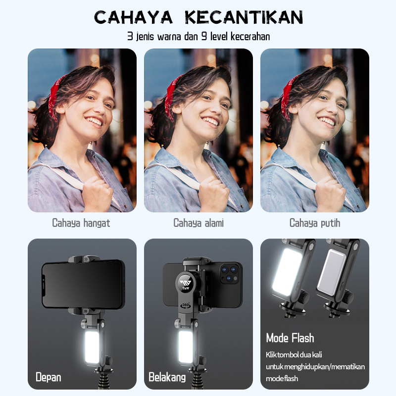 FTT  Q18 Gimbal Stabilizer Handphone Gimbal Stabilizer Tongsis Bluetooth Tripod/Stabilizer Smartphone Gimbal-3