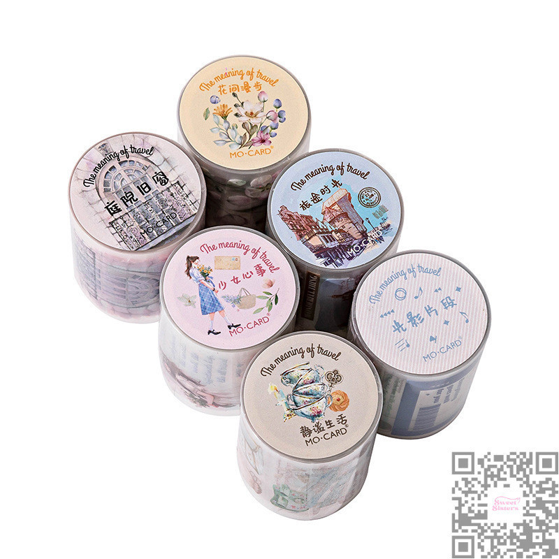

[1 Roll/Pack] Washi Tape Momo's Meaning of Travel Series Sticker Pet