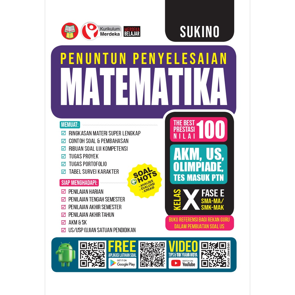 Penuntun Penyelesaian Matematika utk SMA-MA/SMK-MAK Kelas 10 Fase E (KurMer)