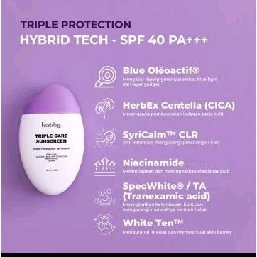 FACETOLOGY TripleCare sunscreen facetology facetology sunscreen triple care