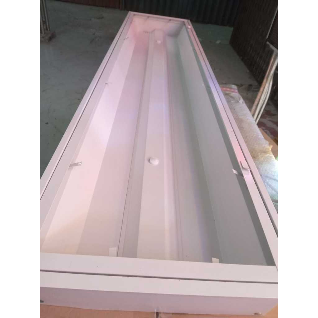 Kap Lampu TKI 2x36 Cover set TL Led 2x16 Watt 2x18 Watt Hanya Kap