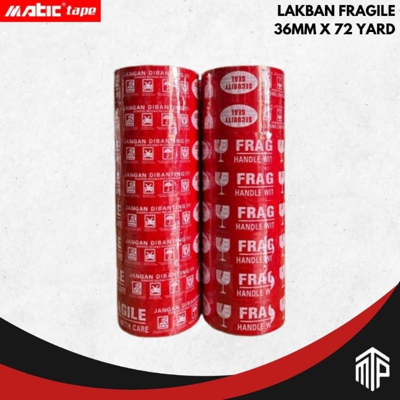 

FRAGILE MERAH MATIC 36mm x 72 Yard (ISI 8pcs)