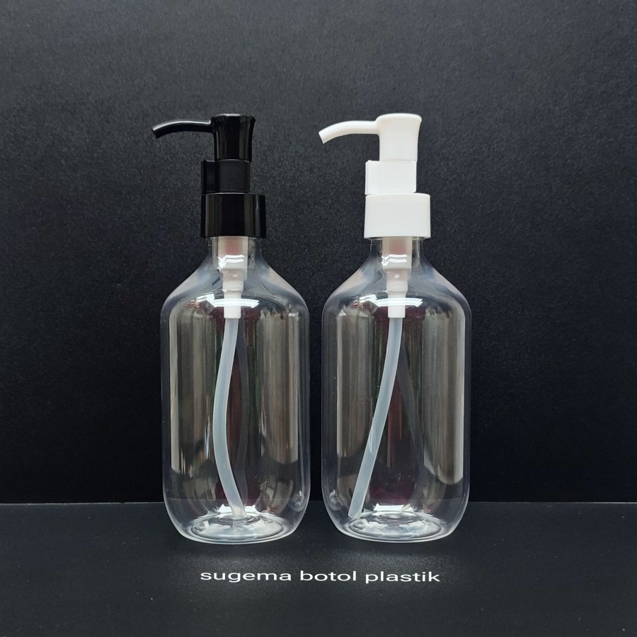 Botol Kemasan Sabun Cair 300ml Benig / Botol Plastik 300ml Pump Clip Oil Luxury Pet Tebal