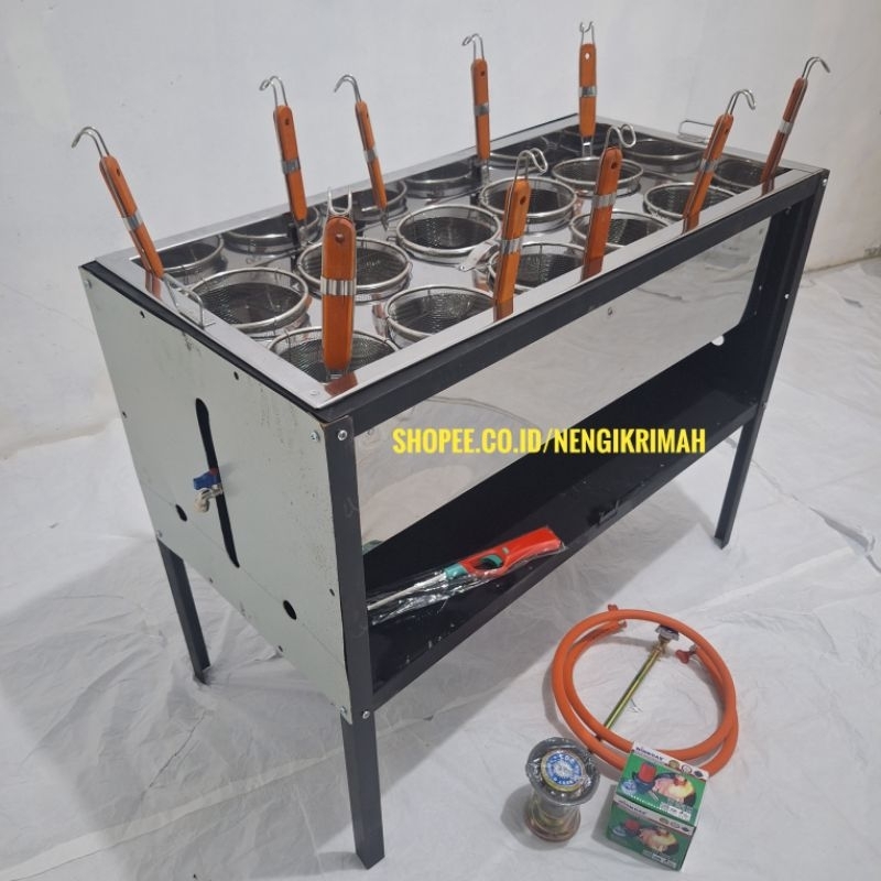 dandang mie ayam bakso kotak stainless 10 lubang/panci mie ayam 10 lubang jumbo