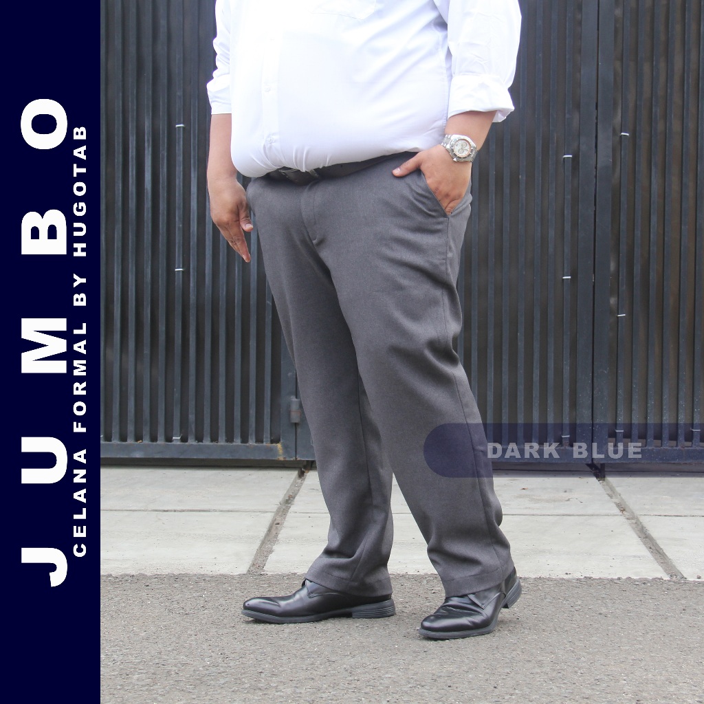 CELANA JUMBO PRIA BIG SIZE BAHAN SEMIWOLL / CELANA KANTOR JUMBO PRIA / CELANA FORMAL PRIA JUMBO SLIM