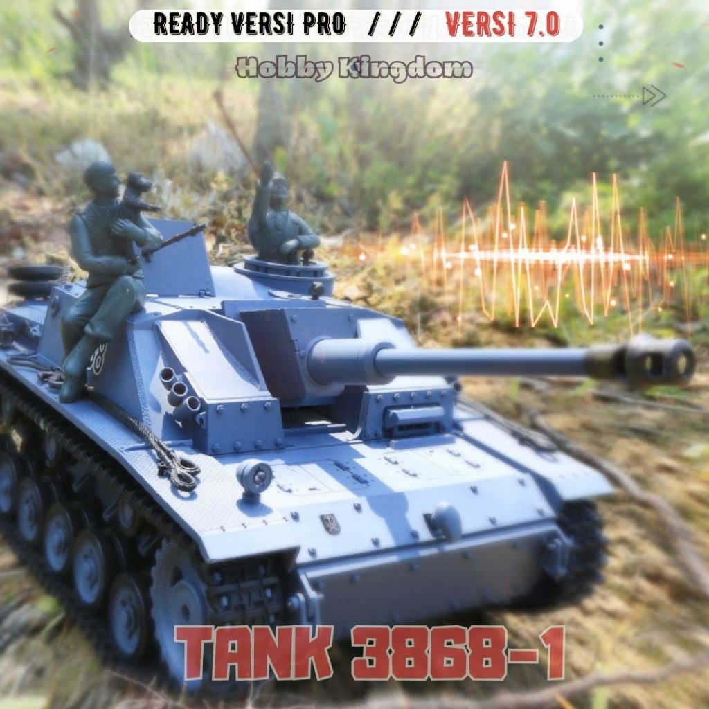 RC TANK Heng Long 3868-1 Sturmgeschutz III Metal Track & Gearbox