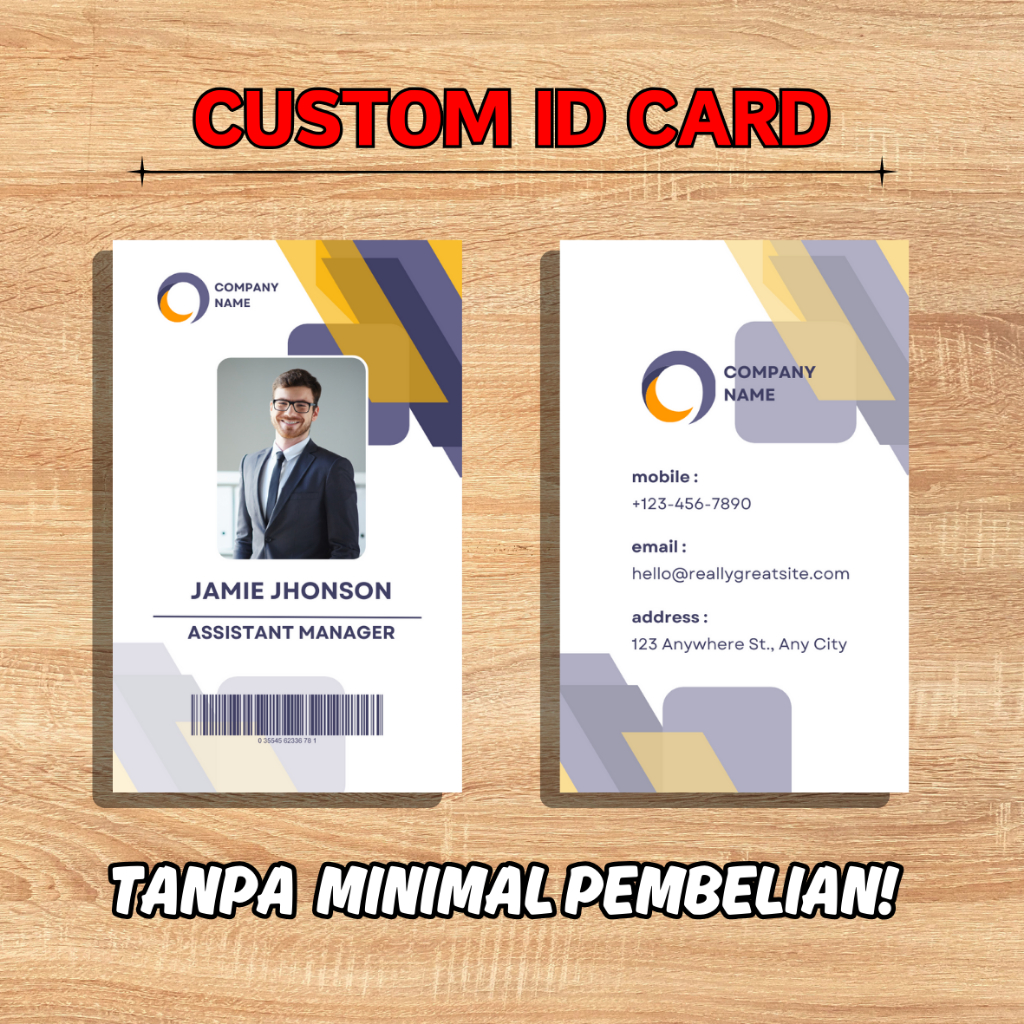

ID CARD CUSTOM TANPA MINIMAL ORDER / Cetak Id Card PVC / Id Card Pvc/ Kartu member card
