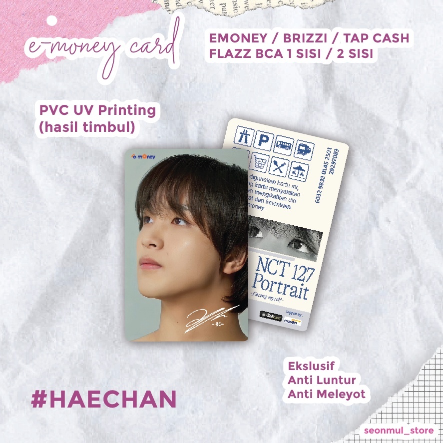 READY STOCK EMONEY HAECHAN NCT127 PORTRAIT / NCT 127 PORTRAIT / FLAZZ / TAPCASH / BRIZZI