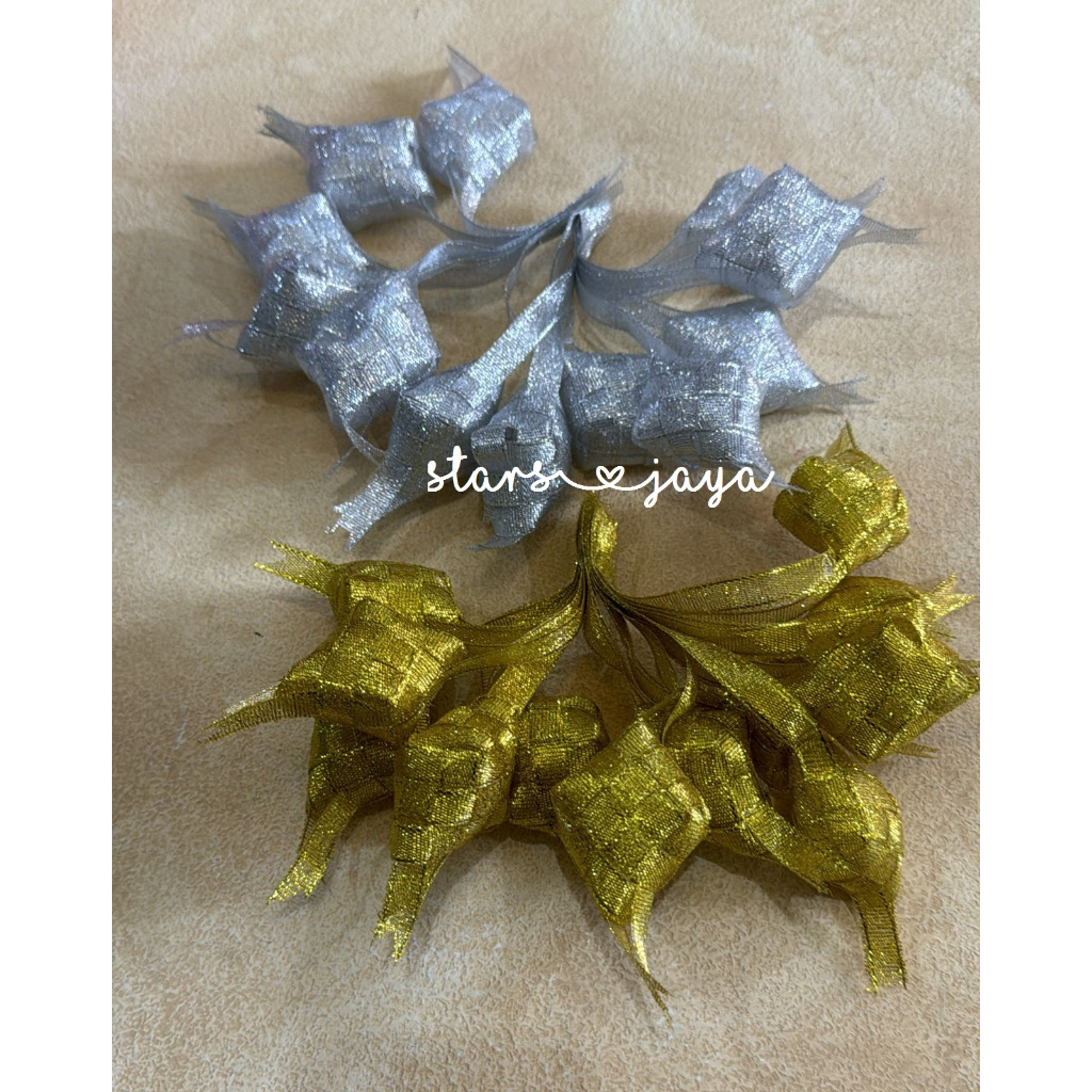 

Ketupat Pita Gliter, Hiasan Ketupat Idul Fitri, Dekorasi Ketupat Lebaran