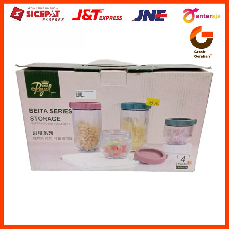 sr star royal toples kaca set 4pcs