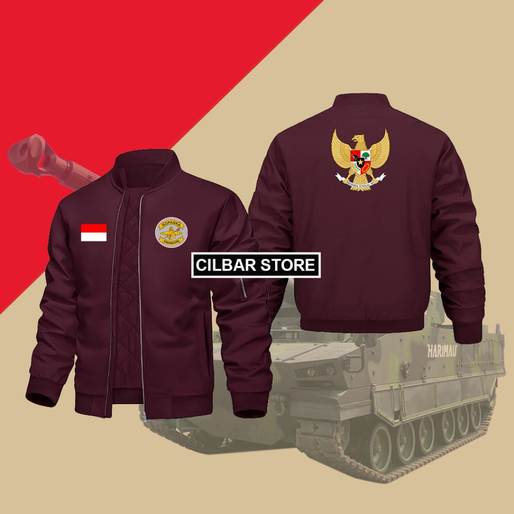 Jacket Bomber Pria Wanita Waterproof Parasut Anti Air TOP TNI GUN Army KOPASKA Terbaru