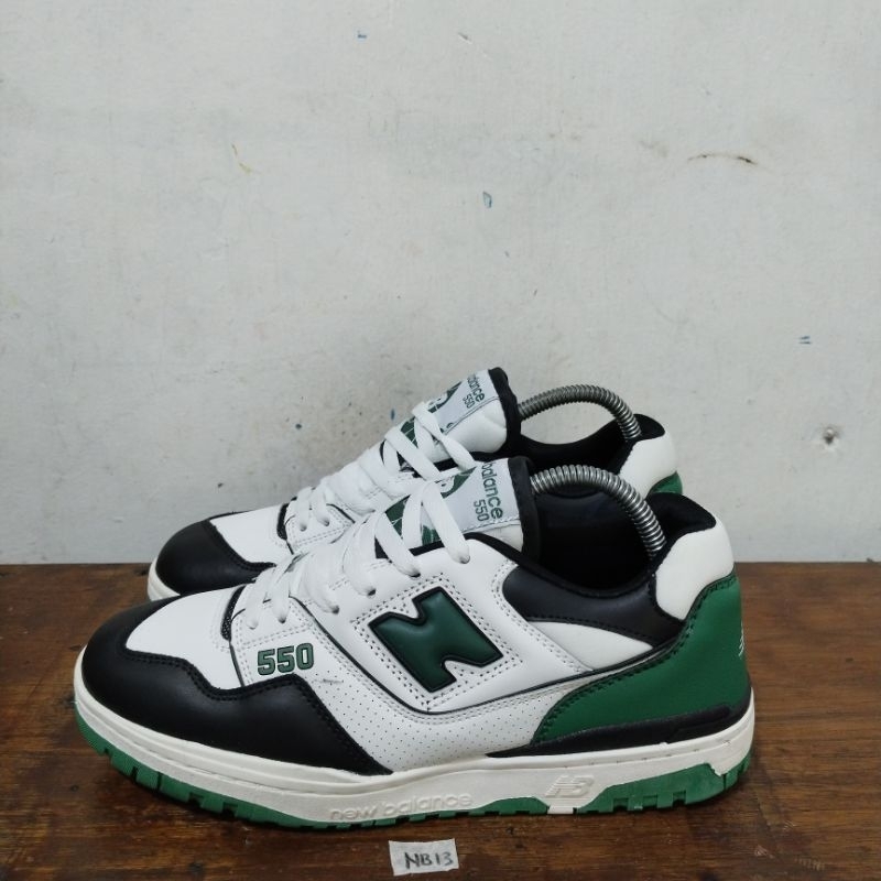 sepatu new balance 550 white green black size 42