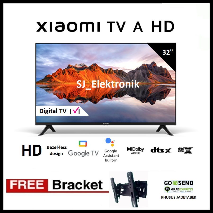 Braket + Xiaomi TV 32" A HD Google TV | MI Smart TV 32 Inch