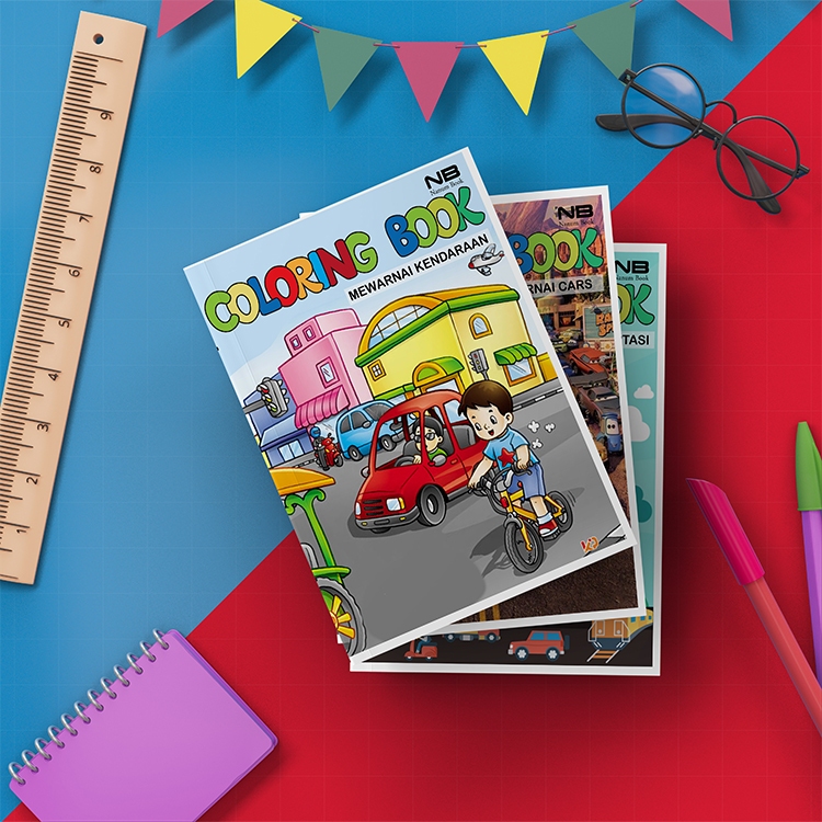 

Buku Mewarnai Anak TK PAUD Buku Mewarnai Gambar KENDARAAN