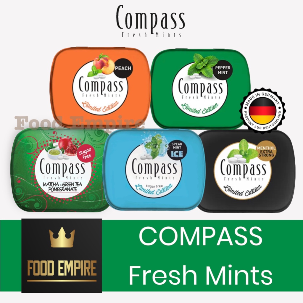 

COMPASS Fresh Mints Candy 14 gr | Permen Mint Sugar Free