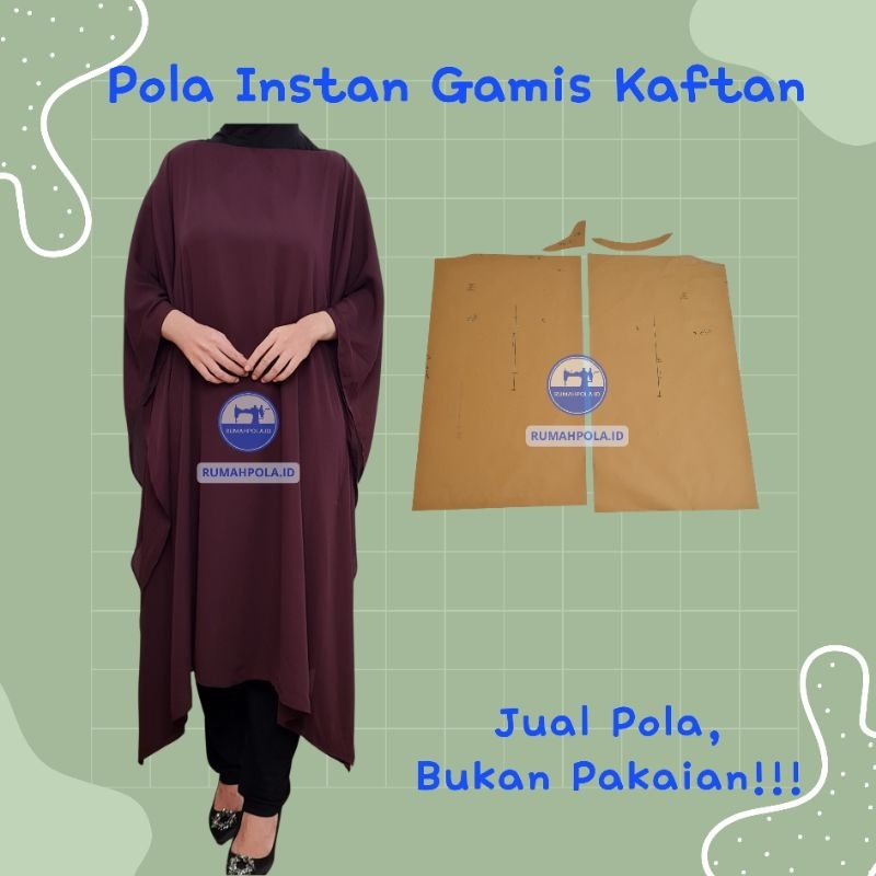 RMP 18 - Pola Instan Gamis Kaftan Ramadhan - Lebaran