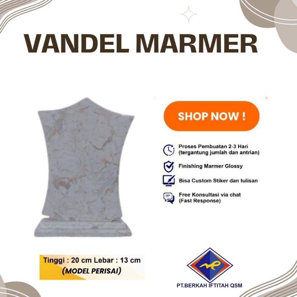 VANDEL POLOS TISU UKURAN KOSONGAN GROSIR VANDEL MARMER 13cm
