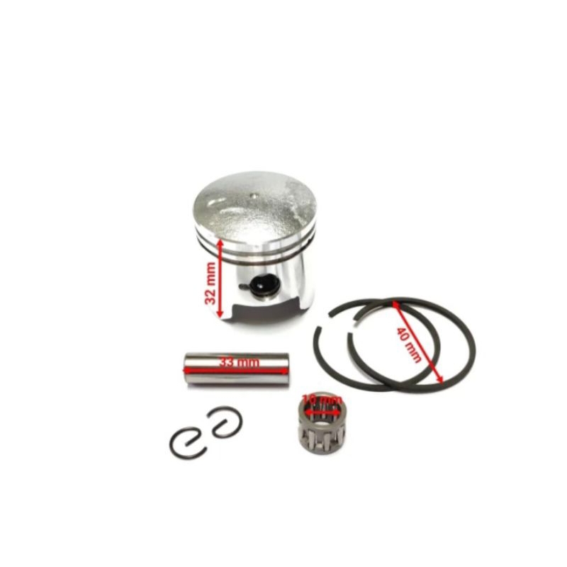 piston 40 mm standart motor mini trail mini gp mini atv  50 cc mesin tarik 2 tak