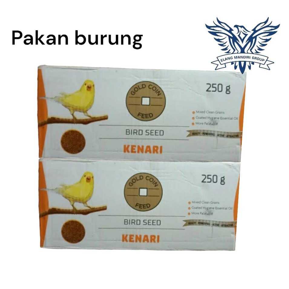 1 Dus Kenari 250gr isi 40pcs Pakan Burung Kenari Gold Coin