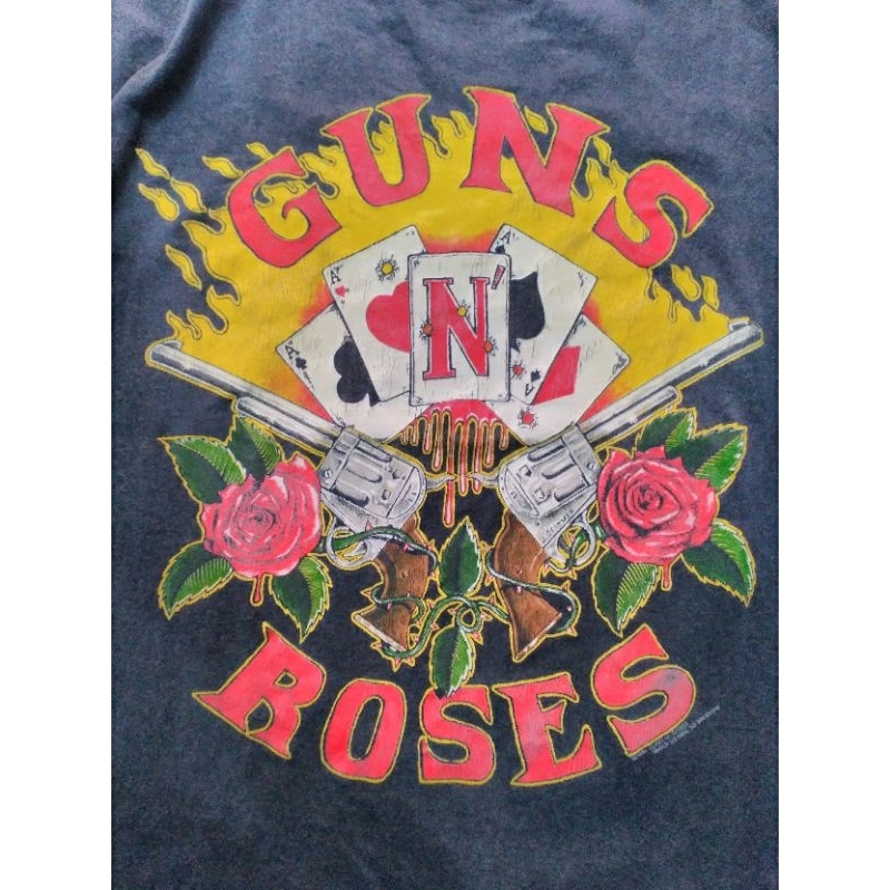 Kaos Vintage Band Guns N Roses Brokum tag sz L