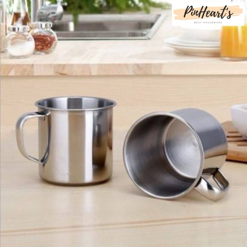 MUG CANGKIR MINI STAINLESS STEEL TEBAL 7CM & 8CM / MUG CANGKIR STAINLESS STEEL TEBAL GELAS KOPI TEH 